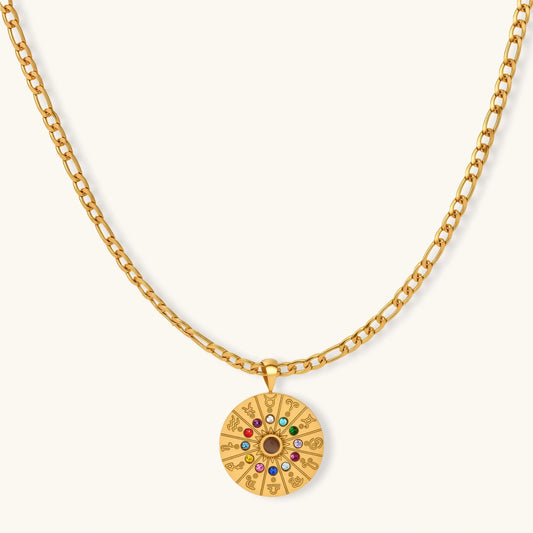 Zodiac Wheel Necklace